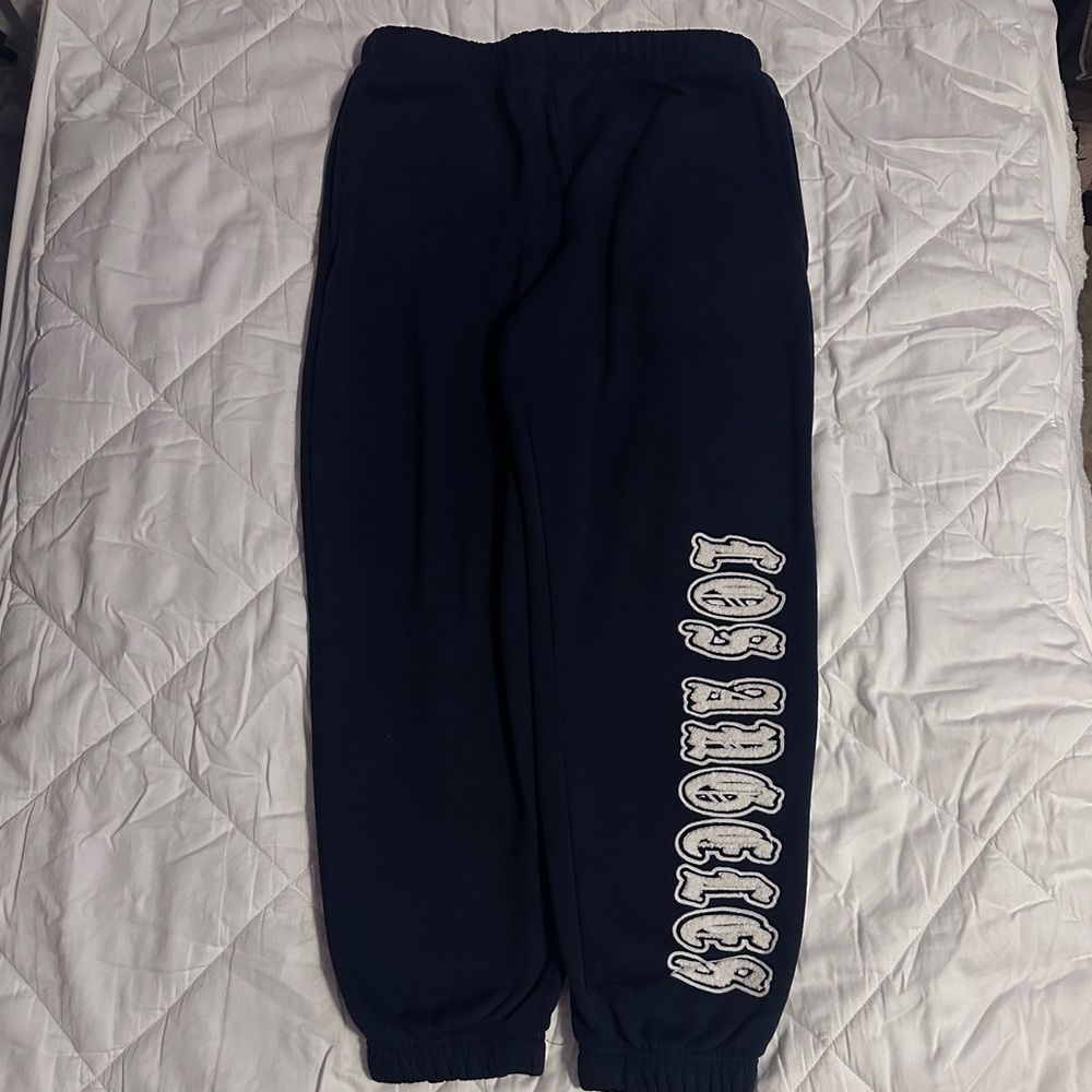 Kids Black Sweatpants with Los Angeles Print